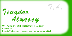 tivadar almassy business card